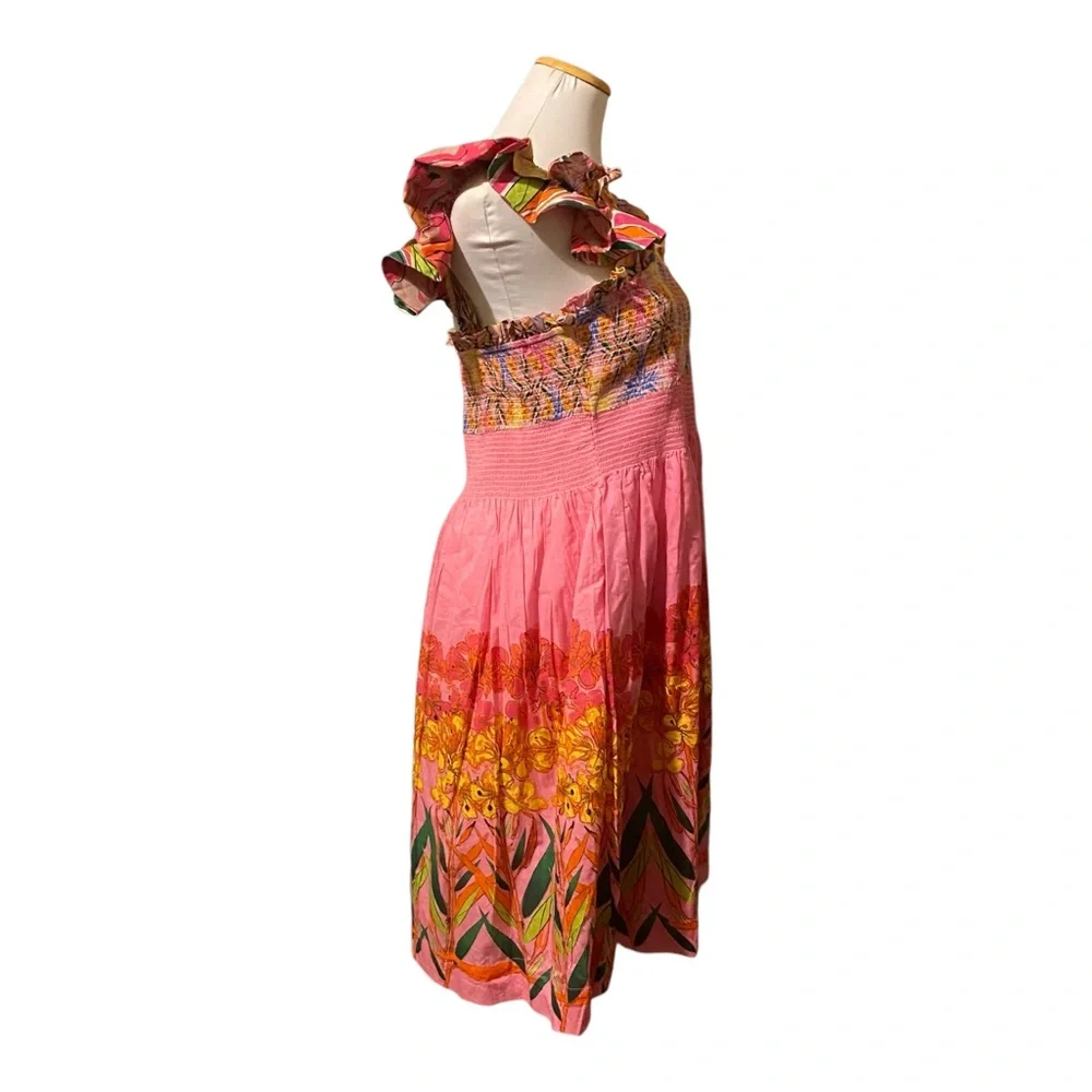 NWT Anthropologie Roopa Pemmaraju Tropical Print Ruffle Sleeve Sundress - Picture 7 of 10